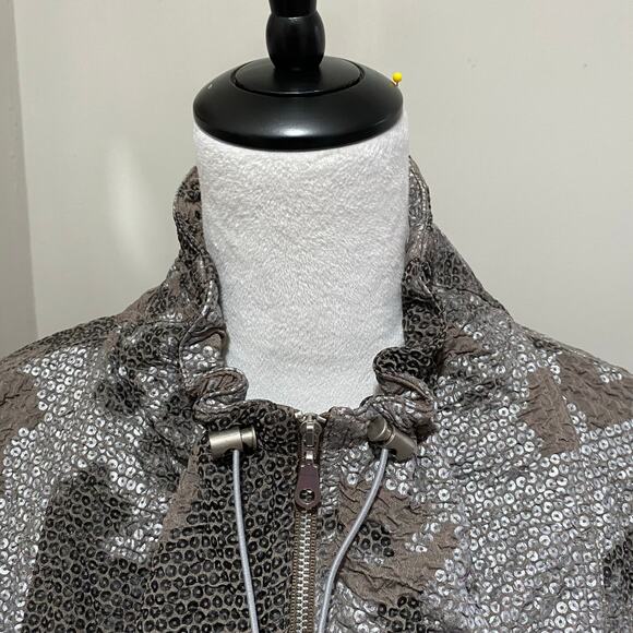 Ruby Rd Zip Front Jacket Size 14 Grey and Brown Abstract Pattern - Picture 7 of 10